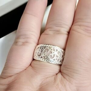 Sterling Silver Ring Ganesha Style Wideband Womens Jewelry